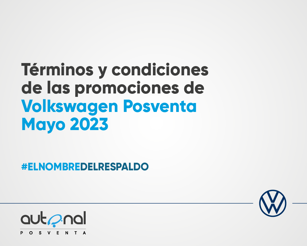 Términos y condiciones de las promociones del taller de Volkswagen – Mayo 2023