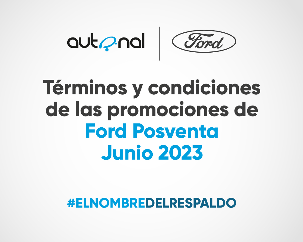 Términos y condiciones de las promociones del taller de Ford – junio 2023