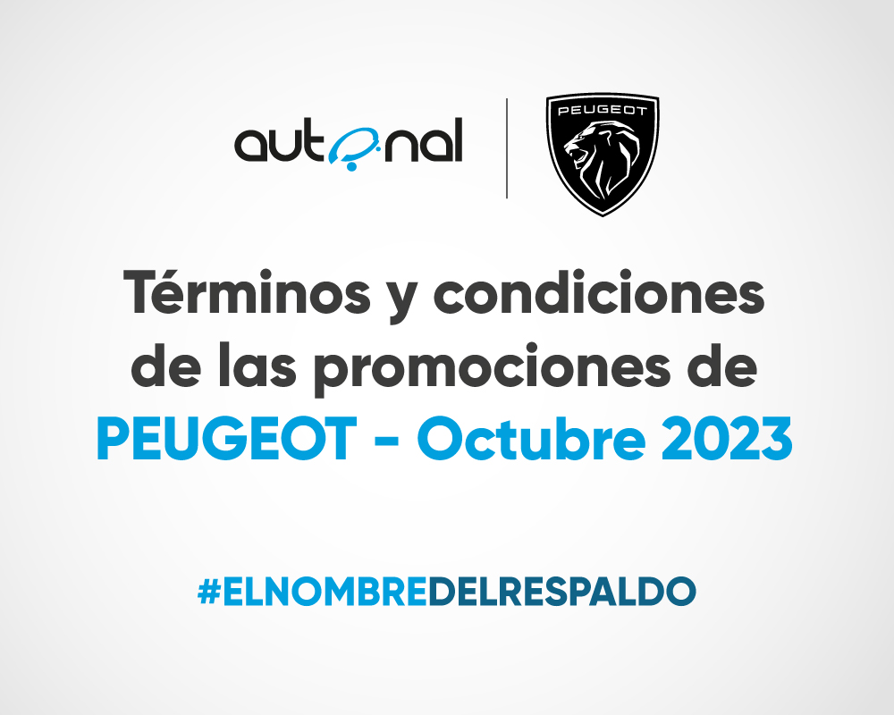 Términos y condiciones de las promociones de Peugeot – octubre 2023