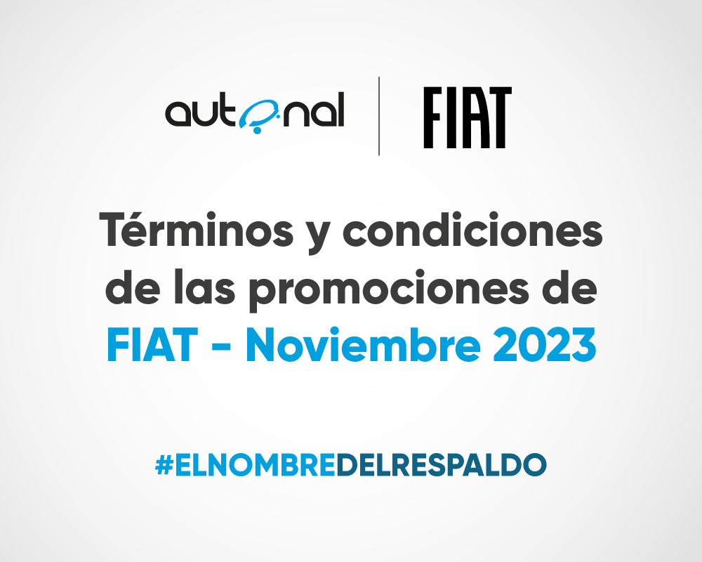 Terminos y Condiciones de las Promociones Fiat Noviembre